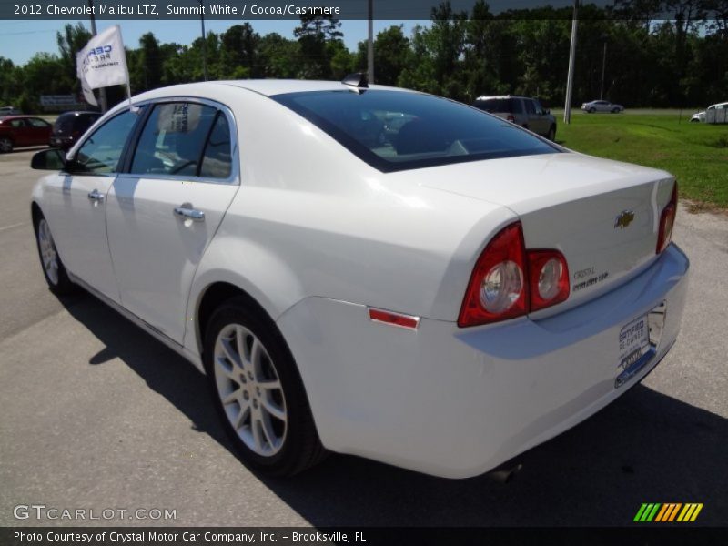 Summit White / Cocoa/Cashmere 2012 Chevrolet Malibu LTZ