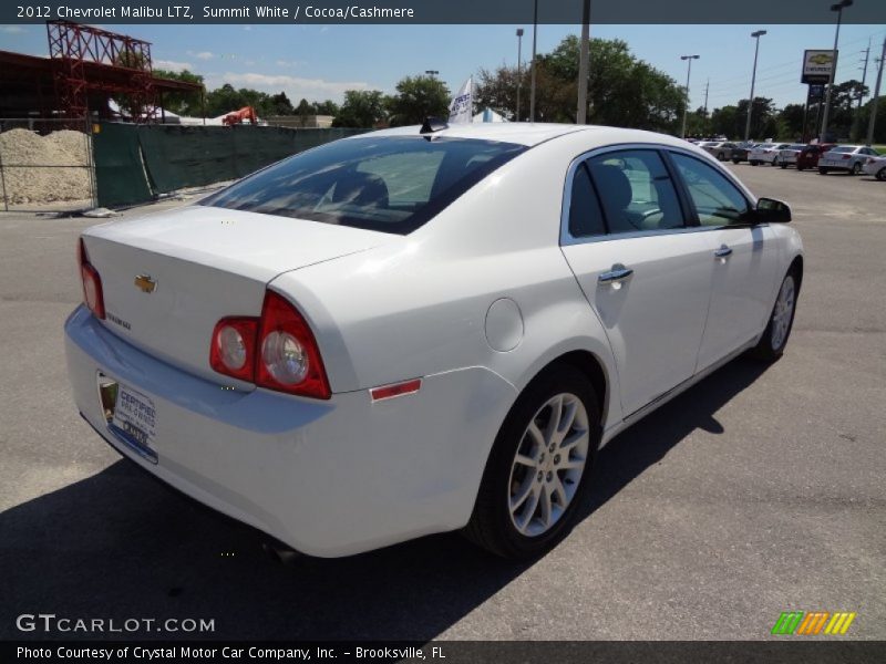 Summit White / Cocoa/Cashmere 2012 Chevrolet Malibu LTZ