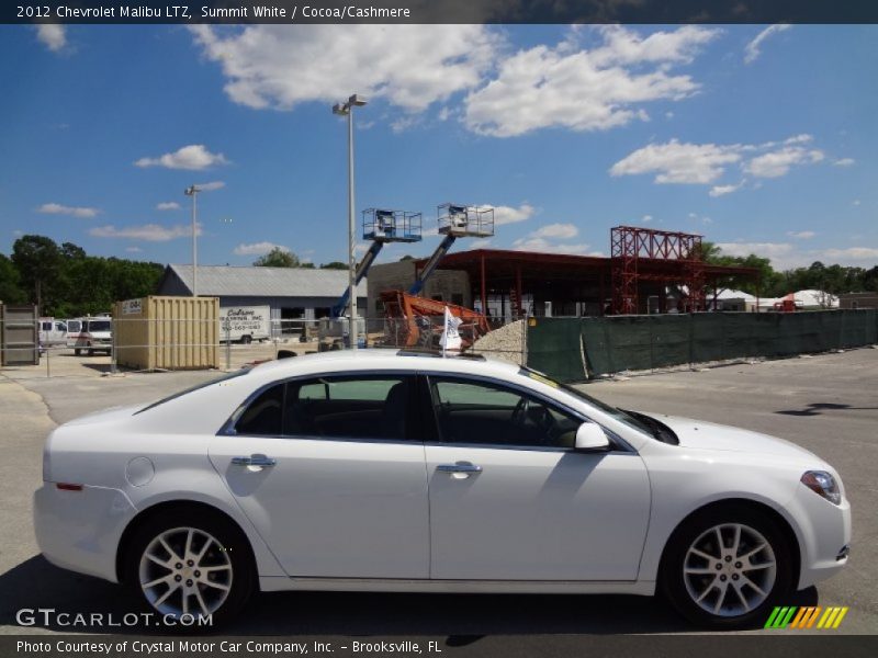 Summit White / Cocoa/Cashmere 2012 Chevrolet Malibu LTZ