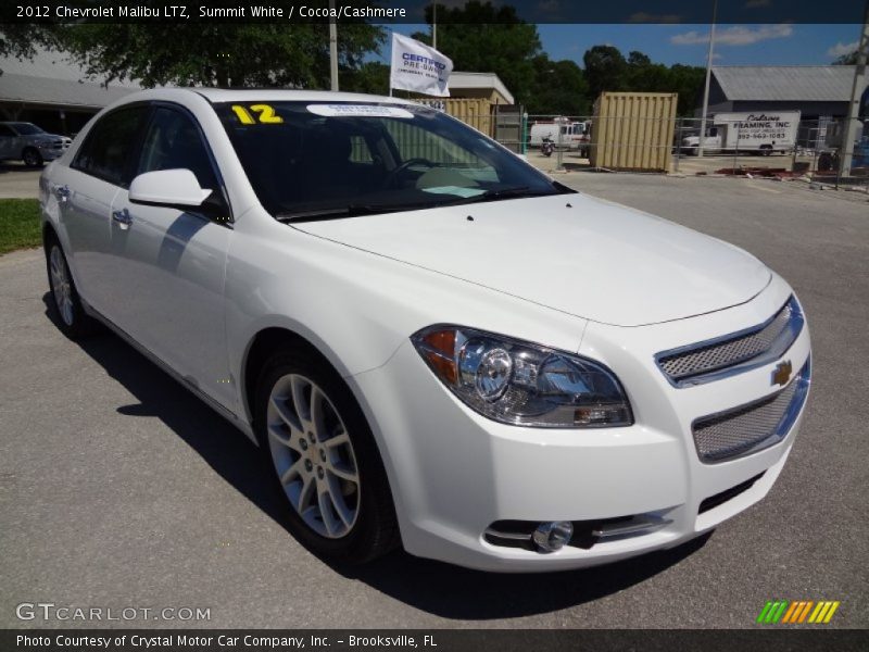 Summit White / Cocoa/Cashmere 2012 Chevrolet Malibu LTZ