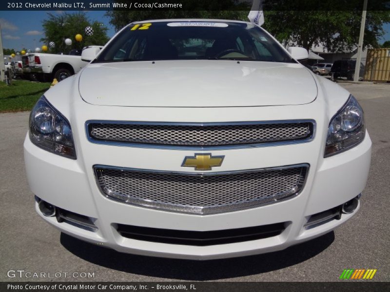 Summit White / Cocoa/Cashmere 2012 Chevrolet Malibu LTZ
