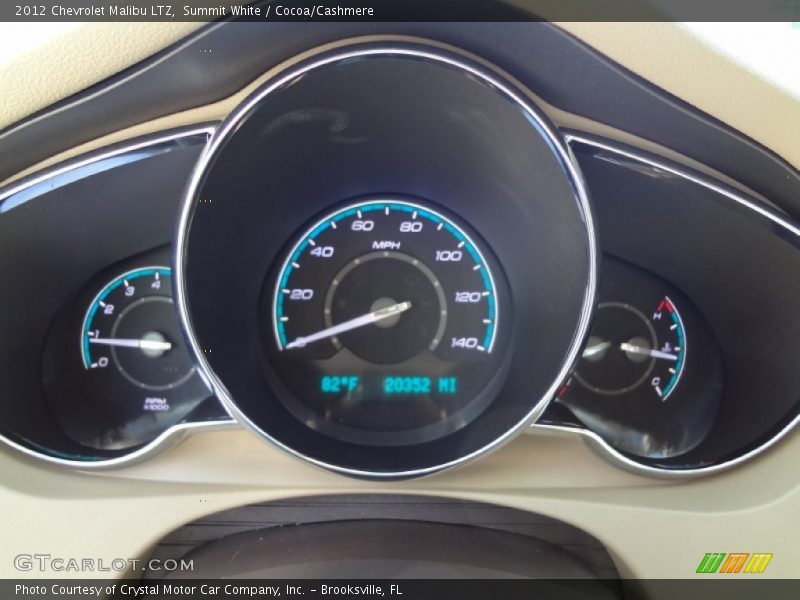 Summit White / Cocoa/Cashmere 2012 Chevrolet Malibu LTZ