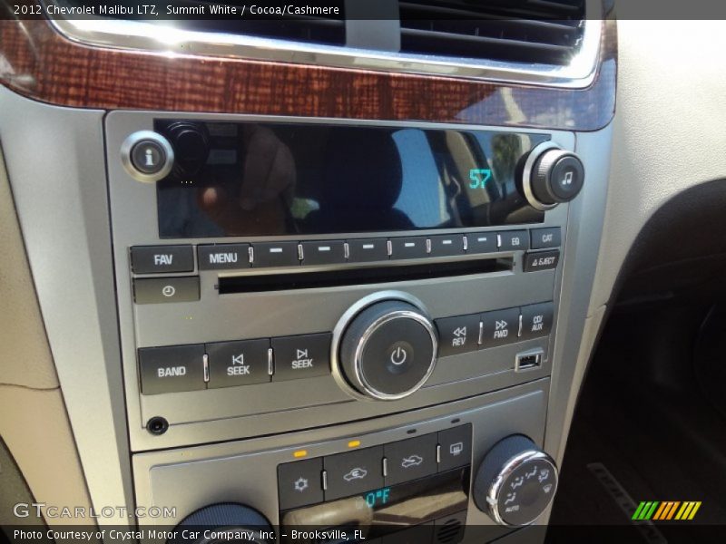 Summit White / Cocoa/Cashmere 2012 Chevrolet Malibu LTZ