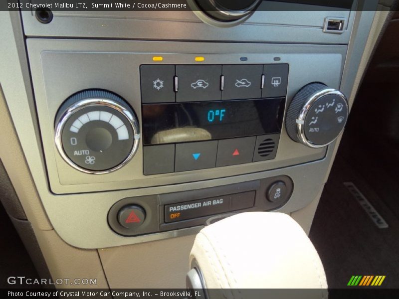 Summit White / Cocoa/Cashmere 2012 Chevrolet Malibu LTZ
