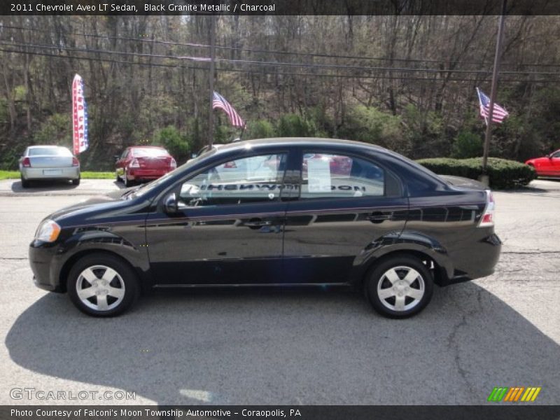 Black Granite Metallic / Charcoal 2011 Chevrolet Aveo LT Sedan