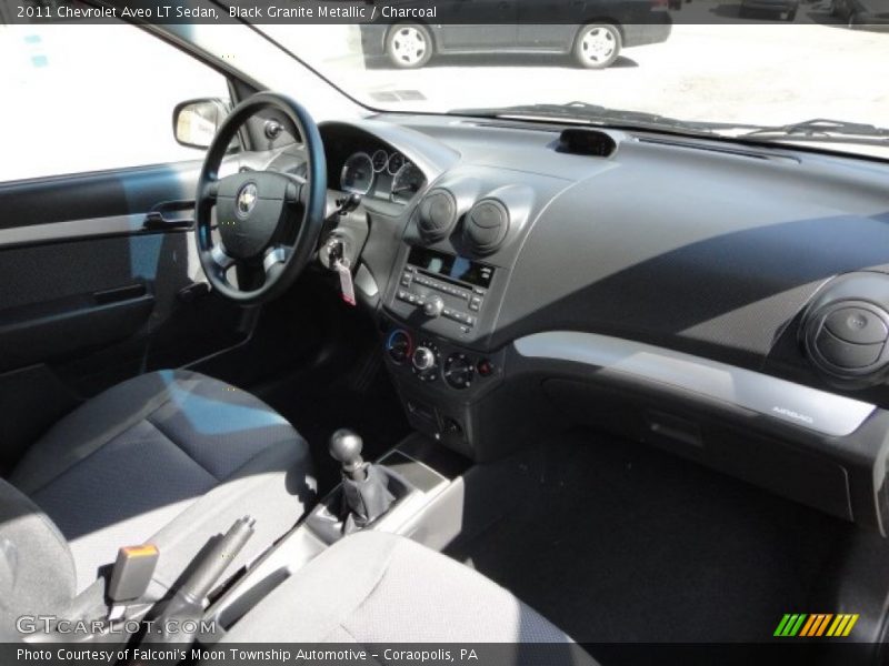 Black Granite Metallic / Charcoal 2011 Chevrolet Aveo LT Sedan