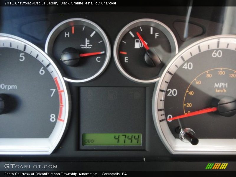 Black Granite Metallic / Charcoal 2011 Chevrolet Aveo LT Sedan