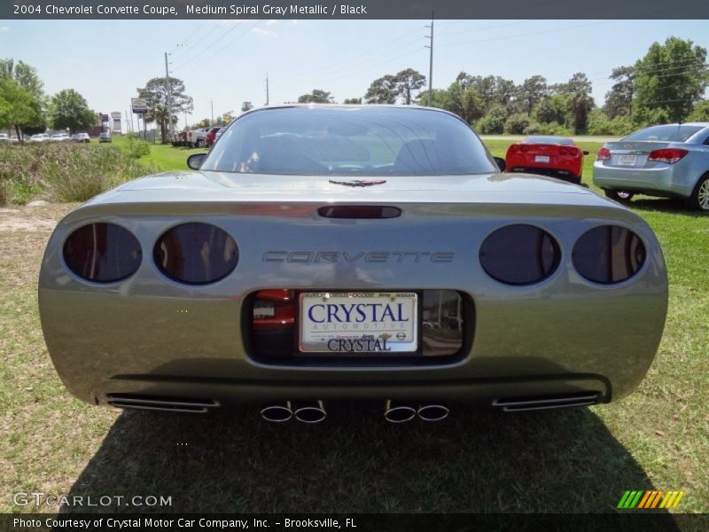 Medium Spiral Gray Metallic / Black 2004 Chevrolet Corvette Coupe