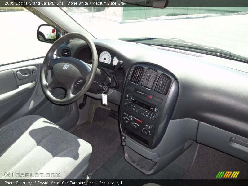 Stone White / Medium Slate Gray 2005 Dodge Grand Caravan SXT