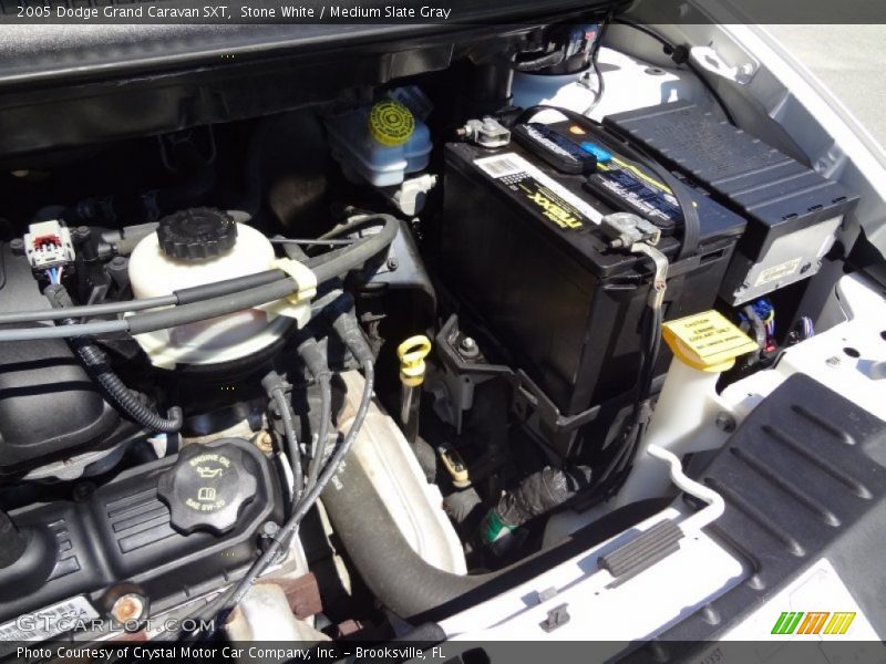 Stone White / Medium Slate Gray 2005 Dodge Grand Caravan SXT