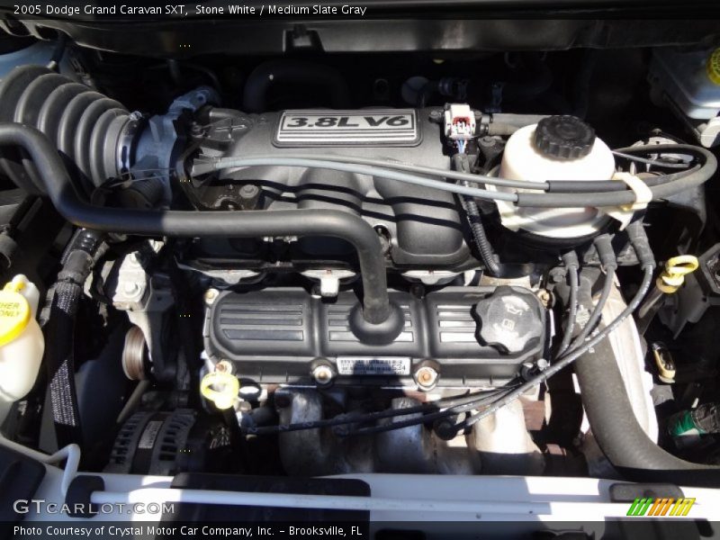 Stone White / Medium Slate Gray 2005 Dodge Grand Caravan SXT