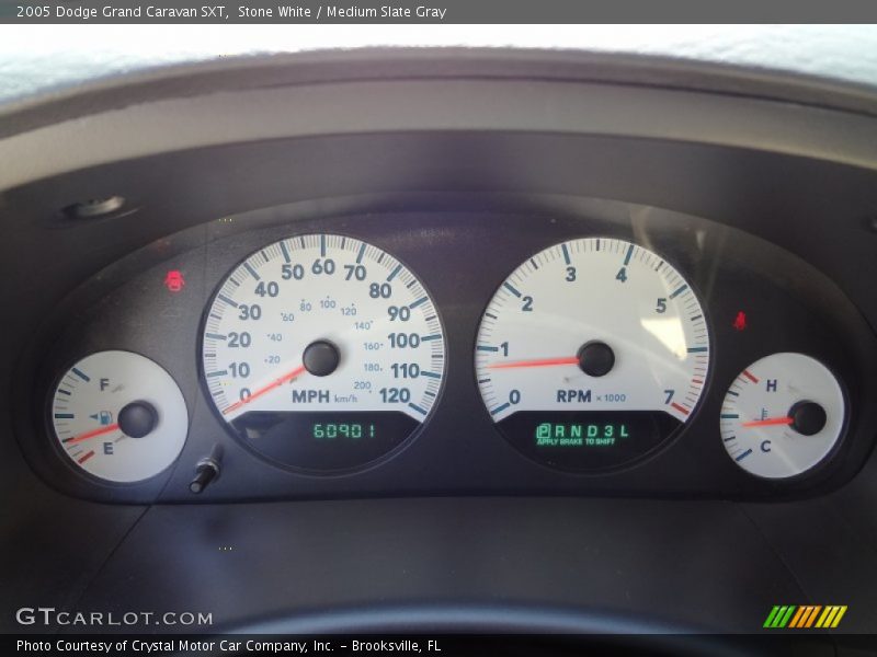 Stone White / Medium Slate Gray 2005 Dodge Grand Caravan SXT