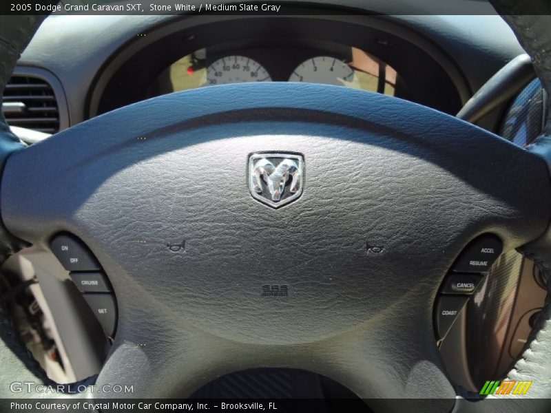Stone White / Medium Slate Gray 2005 Dodge Grand Caravan SXT