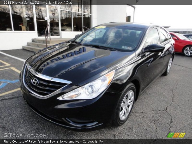 Midnight Black / Gray 2011 Hyundai Sonata GLS
