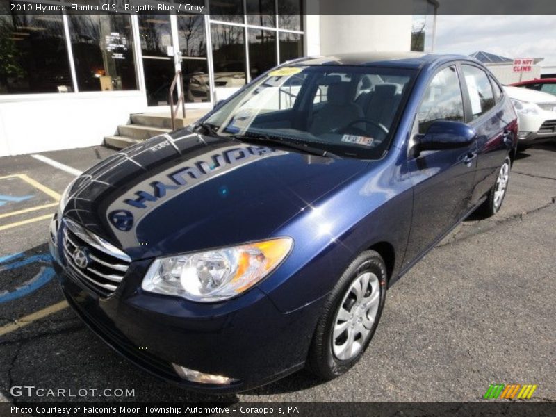 Regatta Blue / Gray 2010 Hyundai Elantra GLS