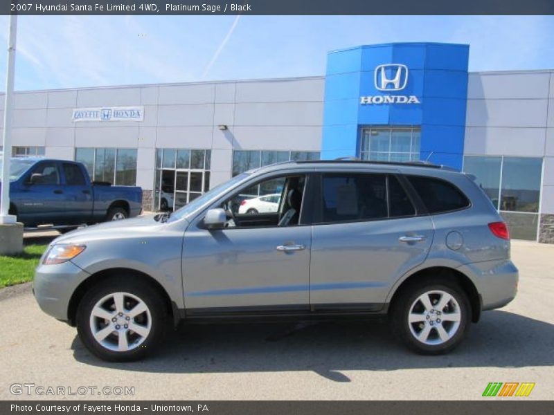 Platinum Sage / Black 2007 Hyundai Santa Fe Limited 4WD