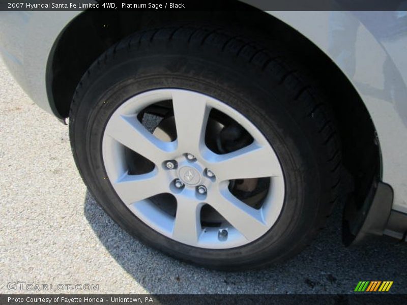 Platinum Sage / Black 2007 Hyundai Santa Fe Limited 4WD