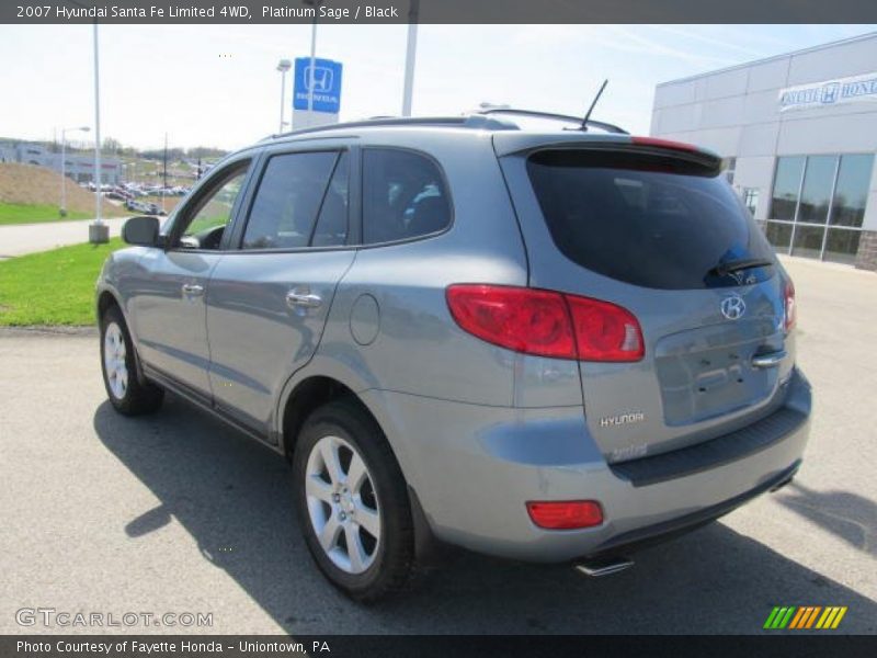 Platinum Sage / Black 2007 Hyundai Santa Fe Limited 4WD