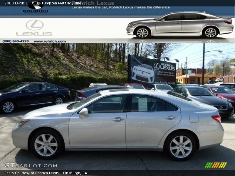 Tungsten Metallic / Black 2008 Lexus ES 350