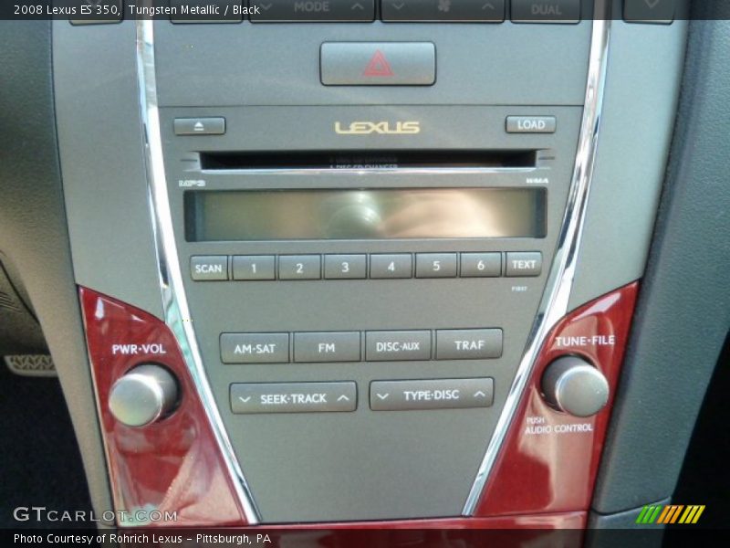 Tungsten Metallic / Black 2008 Lexus ES 350