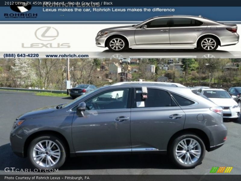 Nebula Gray Pearl / Black 2012 Lexus RX 450h AWD Hybrid