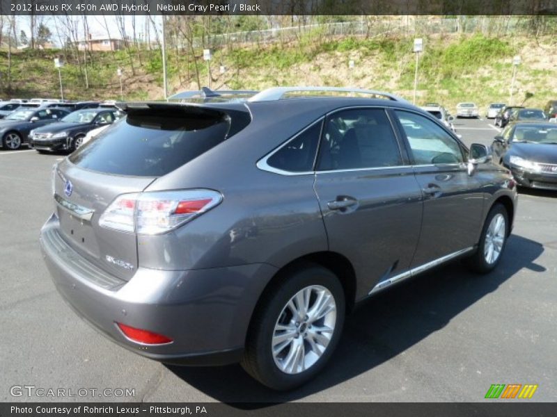 Nebula Gray Pearl / Black 2012 Lexus RX 450h AWD Hybrid