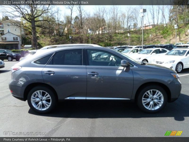 Nebula Gray Pearl / Black 2012 Lexus RX 450h AWD Hybrid