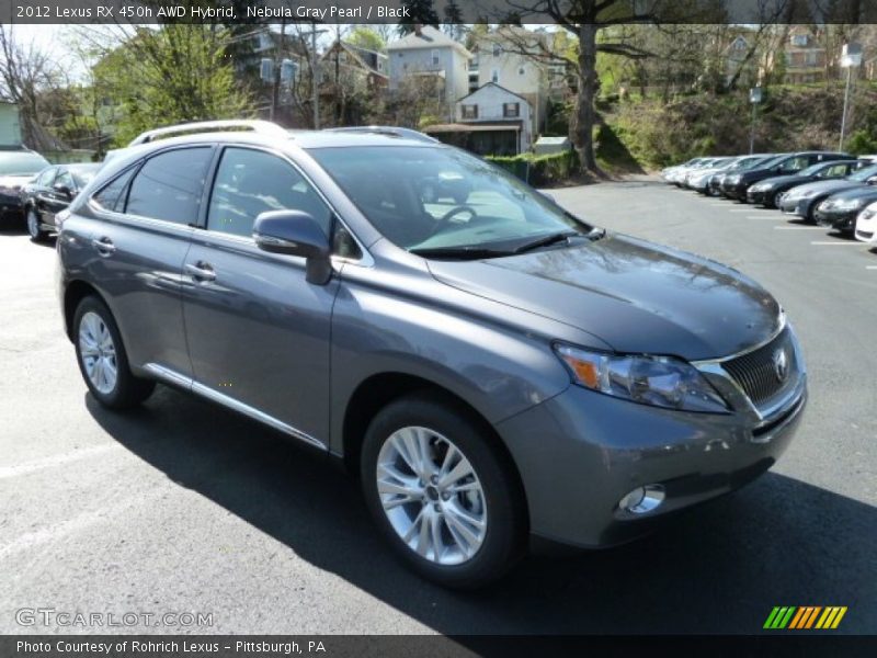 Nebula Gray Pearl / Black 2012 Lexus RX 450h AWD Hybrid