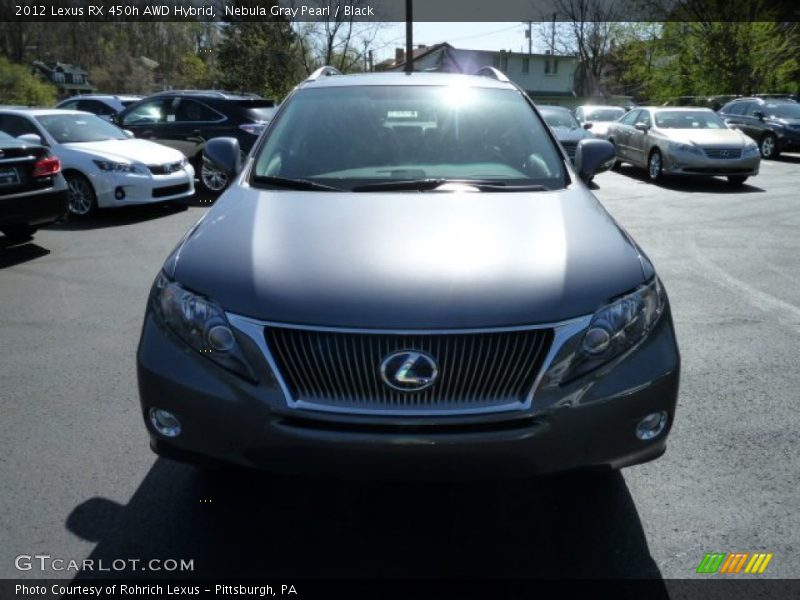 Nebula Gray Pearl / Black 2012 Lexus RX 450h AWD Hybrid