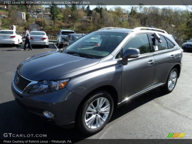 Nebula Gray Pearl / Black 2012 Lexus RX 450h AWD Hybrid