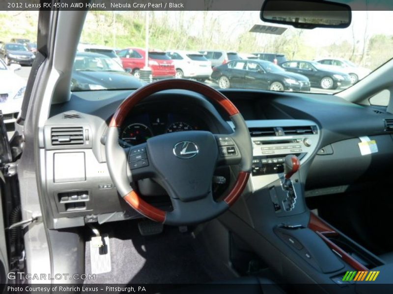 Nebula Gray Pearl / Black 2012 Lexus RX 450h AWD Hybrid
