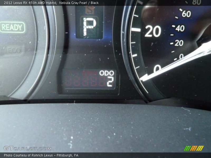 Nebula Gray Pearl / Black 2012 Lexus RX 450h AWD Hybrid