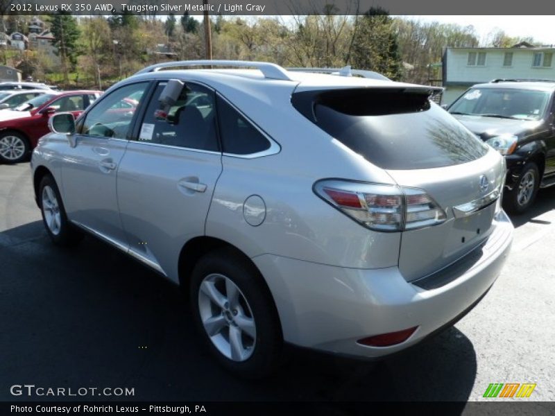 Tungsten Silver Metallic / Light Gray 2012 Lexus RX 350 AWD