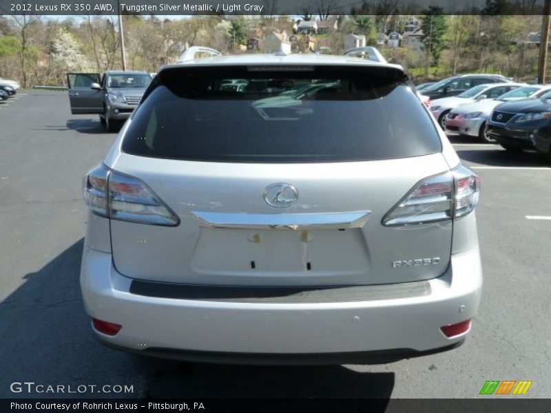 Tungsten Silver Metallic / Light Gray 2012 Lexus RX 350 AWD