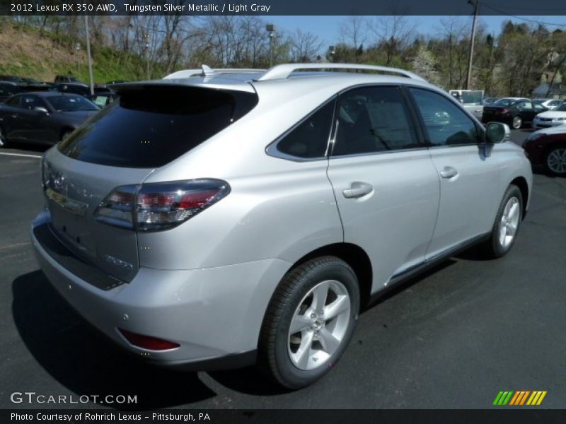 Tungsten Silver Metallic / Light Gray 2012 Lexus RX 350 AWD