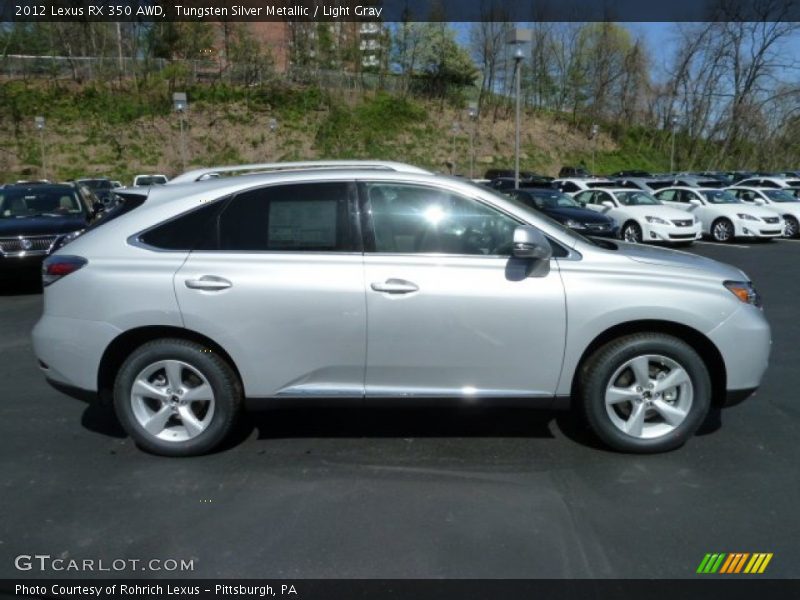 Tungsten Silver Metallic / Light Gray 2012 Lexus RX 350 AWD