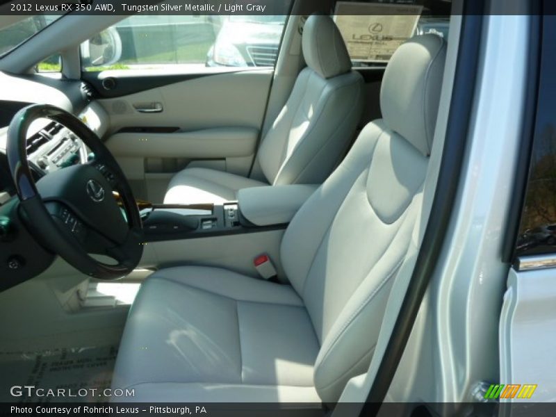 Tungsten Silver Metallic / Light Gray 2012 Lexus RX 350 AWD