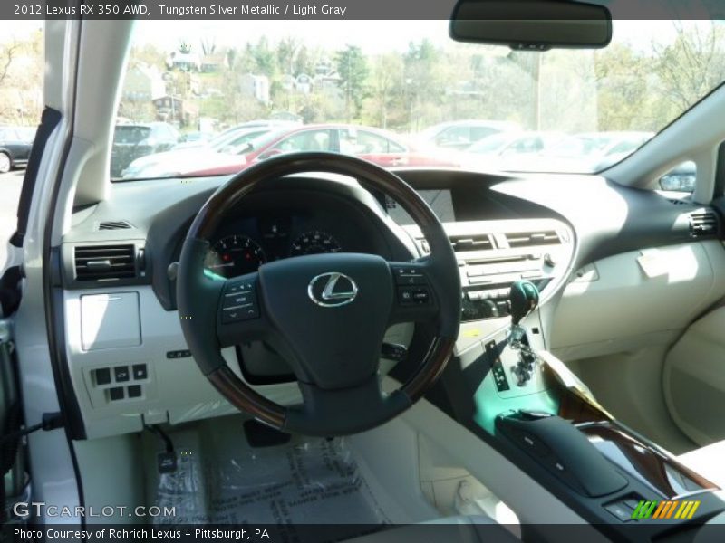 Tungsten Silver Metallic / Light Gray 2012 Lexus RX 350 AWD