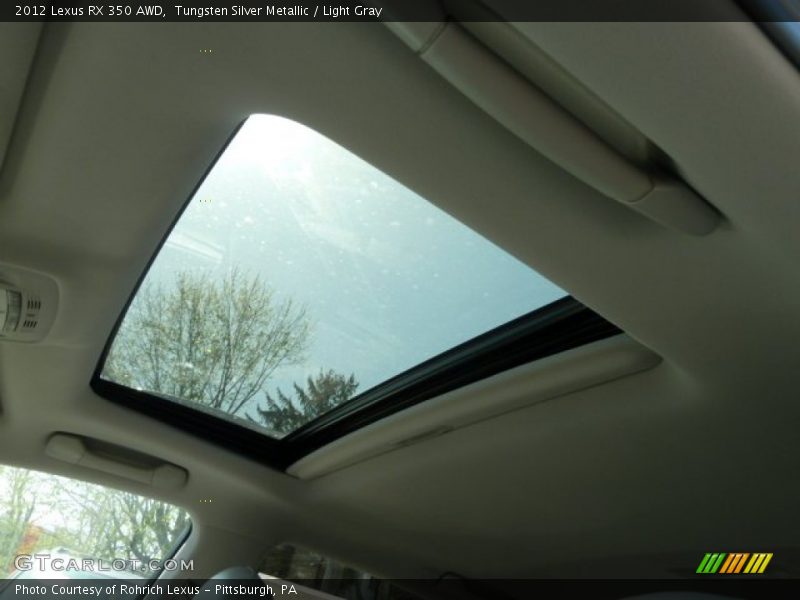 Tungsten Silver Metallic / Light Gray 2012 Lexus RX 350 AWD