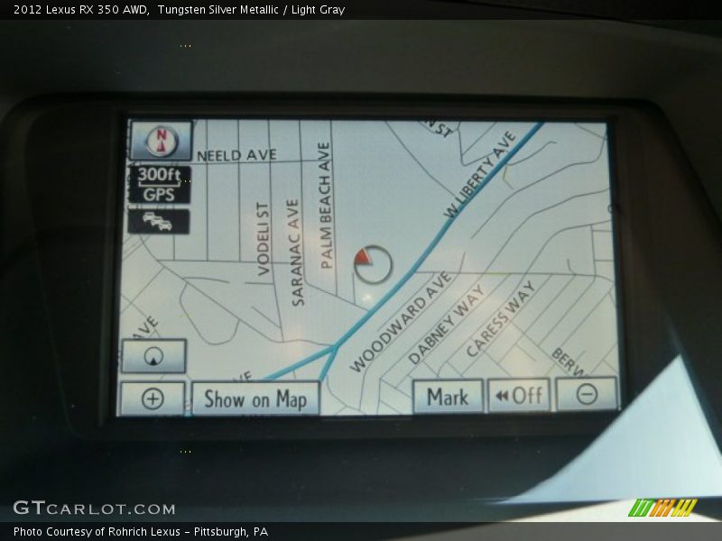 Tungsten Silver Metallic / Light Gray 2012 Lexus RX 350 AWD