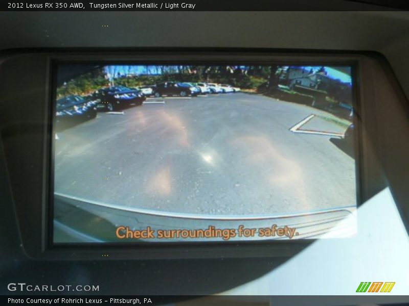 Tungsten Silver Metallic / Light Gray 2012 Lexus RX 350 AWD