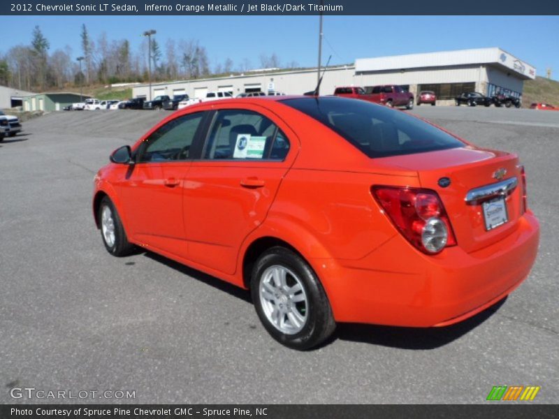Inferno Orange Metallic / Jet Black/Dark Titanium 2012 Chevrolet Sonic LT Sedan
