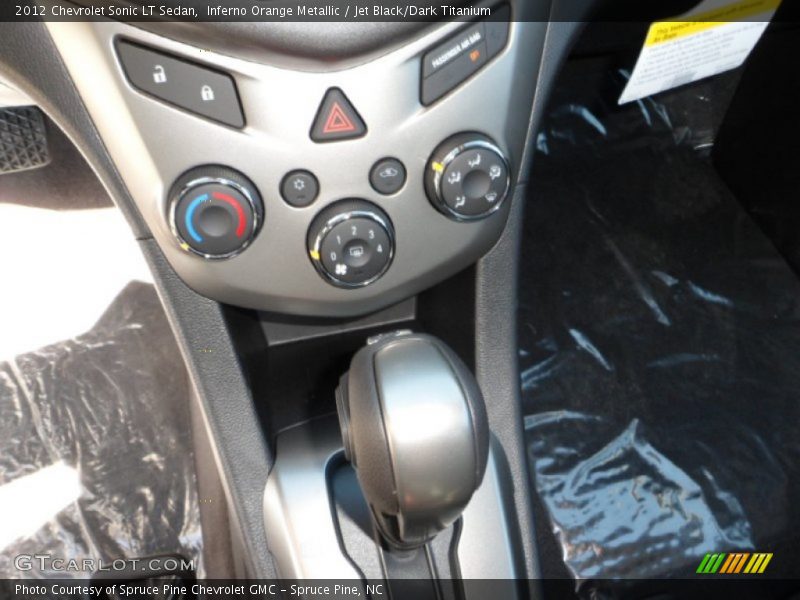 Inferno Orange Metallic / Jet Black/Dark Titanium 2012 Chevrolet Sonic LT Sedan