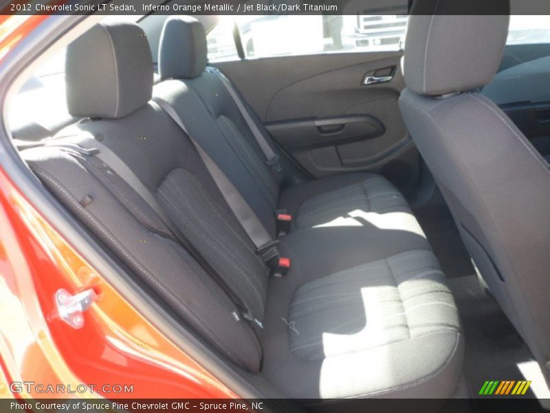 Inferno Orange Metallic / Jet Black/Dark Titanium 2012 Chevrolet Sonic LT Sedan