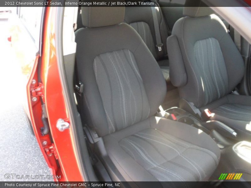 Inferno Orange Metallic / Jet Black/Dark Titanium 2012 Chevrolet Sonic LT Sedan