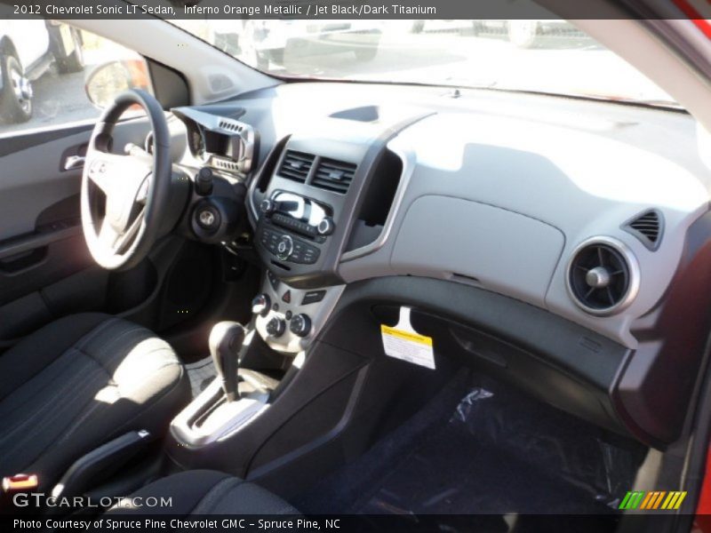 Inferno Orange Metallic / Jet Black/Dark Titanium 2012 Chevrolet Sonic LT Sedan