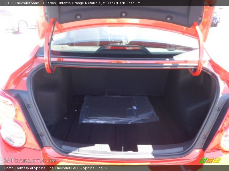 Inferno Orange Metallic / Jet Black/Dark Titanium 2012 Chevrolet Sonic LT Sedan