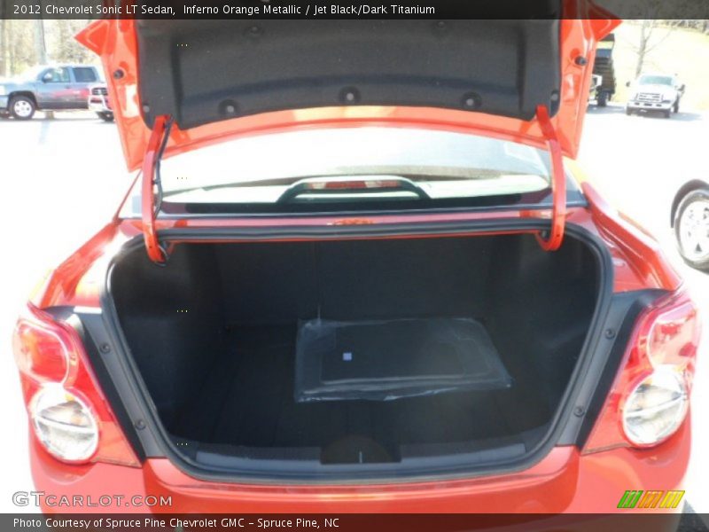 Inferno Orange Metallic / Jet Black/Dark Titanium 2012 Chevrolet Sonic LT Sedan