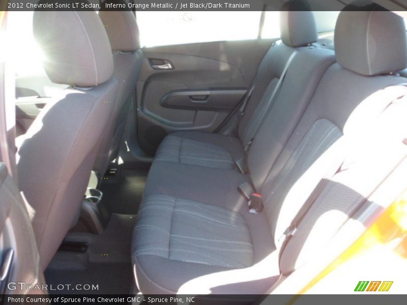 Inferno Orange Metallic / Jet Black/Dark Titanium 2012 Chevrolet Sonic LT Sedan