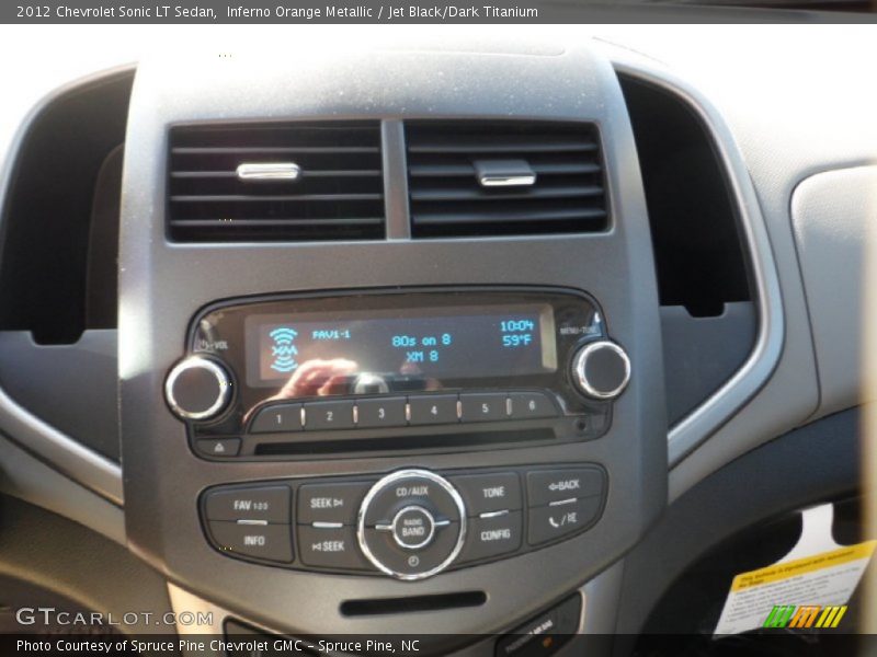 Inferno Orange Metallic / Jet Black/Dark Titanium 2012 Chevrolet Sonic LT Sedan